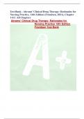 Test Bank - Abrams’ Clinical Drug Therapy: Rationales for Nursing Practice, 12th Edition (Frandsen, 2021), 