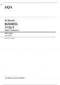 AQA A-level BUSINESS Paper 3 Business 3 JUNE 2023 MARK SCHEME