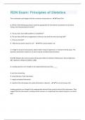 RDN : Principles of Dietetics Exam 213 Question With Correct Answers Graded A+