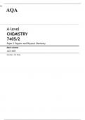 AQA A-level CHEMISTRY Paper 2 MARK SCHEME 2023: Organic and Physical Chemistry