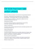 EDF 6226 Final Exam Q&A  LATEST UPDATE 