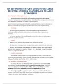 NR 599 MIDTERM STUDY GUIDE INFORMATICS 2023/2024 VERSION CHAMBERLAIN COLLEGE OF NURSING