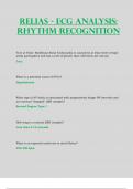 Relias ECG Analysis: Rhythm Recognition (Latest 2023 / 2024) All Correct 100%