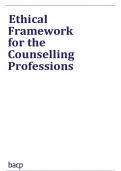 Ethical Framework for the Counselling Professions