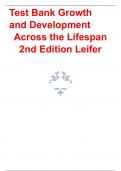 Test Bank for Growth and Development Across the Lifespan 2nd Edition Leifer.pdf