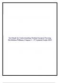 Understanding Medical Surgical Nursing ( 5th - 6th ) Edition by Williams TEST BANK | Full TEST BANKS, ALL chapters Test Banks, All pages test banks