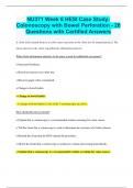 NU371 Week 6 HESI Case Study: Colonoscopy with Bowel Perforation - 28 Questions with Certified Answers