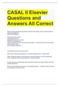 CASAL II Elsevier Questions and Answers All Correct 