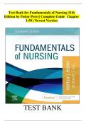 TEST BANK Fundamentals of Nursing (11TH) by Potter Perry| Complete Guide Chapter 1-50 Latest Test Bank 100% Veriﬁed Answers
