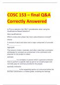 COSC 153 – final Q&A  Correctly Answered