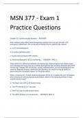 bundle for MSN 377 EXAMs QUESTIONS WITH COMPLETE SOLUTIONS 2023//2024