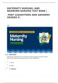 MATERNITY NURSING: AND NEWBORN NURSING TEST BANK PART 4