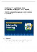 MATERNITY NURSING: AND NEWBORN NURSING TEST BANK PART 2