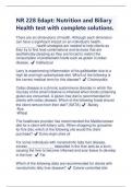 NR 228 Edapt: Nutrition and Biliary Health test with complete solutions | Latest 2023/2024