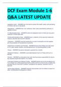 DCF Exam Module 1-6 Q&A LATEST UPDATE