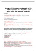 N212 ATI RN NURSING CARE OF CHILDREN (2  LATEST VERSIONS 2023-2024) REAL EXAM  QUESTIONS AND CORRECT ANSWER