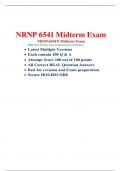 NURS 6541 Midterm Exam (Latest 7 Versions, 700 Q & A), NURS 6541N Midterm Exam, NRNP 6541- Primary Care of Adolescents and Children, Walden University.