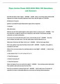 Piper Archer Exam 2023-2024 With 100 Questions and Answers