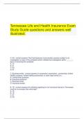  Tennessee Life and Health Insurance Exam Study Guide questions and answers well illustrated.