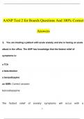 AANP Test 2 for Boards | Questions with 100% Correct Answers | Updated & Verified | 61 Pages
