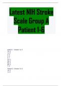 Latest NIH Stroke Scale Group A Patient 1-6