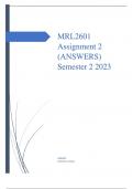 MRL2601 Assignment 2.