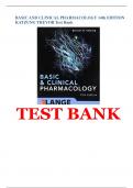 BASIC AND CLINICAL PHARMACOLOGY 14th EDITION KATZUNG TREVOR Test Bank