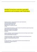 NASM Corrective exercise specialist questions and answers well illustrated.