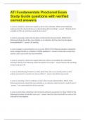 ATI Fundamentals Proctored Exam Study Guide questions with verified correct answers