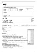 AQA GCSE CHEMISTRY Foundation Tier Paper 1 JUNE 2023 QUESTION PAPER