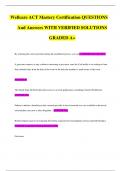 Wellcare ACT Mastery Certification QUESTIONS And Answers WITH VERIFIED SOLUTIONS GRADED A+ 2023|2024 UPDATE 