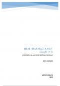 HESI PHARMACOLOGY EXAM (V1) | QUESTIONS & ANSWERS WITH RATIONALE (RATED A+) | LATEST UPDATE 2023 100% REVIEWED