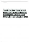 TEST BANK FOR Hamric and Hanson's Advanced Practice Nursing 6th Edition by Mary Fran Tracy, Eileen T. O'Grady, Chapter 1-24||ISBN-10,0323447759||ISBN-13,978-0323447751||A+ guide.