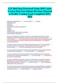 ATI Med Surg Proctored Exam 2019 Latest  Version Best Last-Minute Revision Material  to Predict Coming Exam Completed 2023- 2024