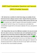 AHIP - Final examination questions and answers latest 2023 - 2024 [100% correct answers]