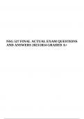 NSG 527 FINAL ACTUAL EXAM QUESTIONS AND ANSWERS 2023/2024 GRADED A+