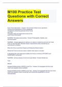 M100 Practice Test Questions with Correct Answers 