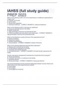 IAHSS (full study guide) PREP 2023/2024