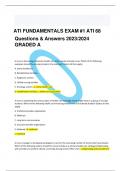 ATI FUNDAMENTALS EXAM #1 ATI 68 Questions & Answers 2023/2024  GRADED A