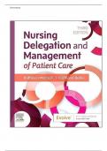 TEST BANK FOR NURSING DELEGATION AND MANAGEMENT OF PATIENT CARE 3RD EDITION BY MOTACKI||ISBN NO-10,0323625460||ISBN NO-13,978-0323625463||COMPLETE GUIDE||A+