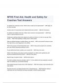 NFHS First Aid, Health and Safety for Coaches Test Questions & Answers 2023 ( A+ GRADED 100% VERIFIED)