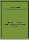 AUE3702 EXAM PACK SOLUTIONS AND EXPLAINED NOTES