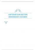 AGNP BOARD EXAM QUESTIONS Endocrinology Assessment.