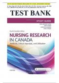 TEST BANK FOR NURSING RESEARCH IN CANADA,4TH EDITION BY Mina Sigh, Cherylyn Cameron, Geri LoBiondo-Wood and Judith Haber Complete Chapters
