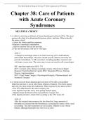 Chapter 38: Care of Patients with Acute Coronary Syndromes Test Bank Medical Surgical Nursing 9th Edition Ignatavicius Workman