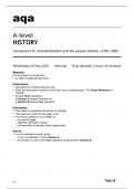 Aqa A level History 7042/1F May2023 QUESTION PAPER.