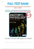 Test Bank for Anatomy & Physiology 10th Edition by Kevin T. Patton||ISBN NO-10,0323528902||ISBN NO-11,978-0323528900||Chapter 1-48||Complete Guide A+