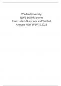 Walden University: NURS 6670 Midterm Exam Latest-Questions and Verified Answers NEW UPDATE 2023