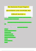 Fire Instructor Exam Chapter 1 QUESTIONS AND ANSWERS 2023 UPDATE RATED A+