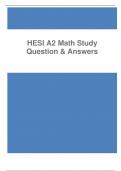 HESI A2 Math Study Question & Answers